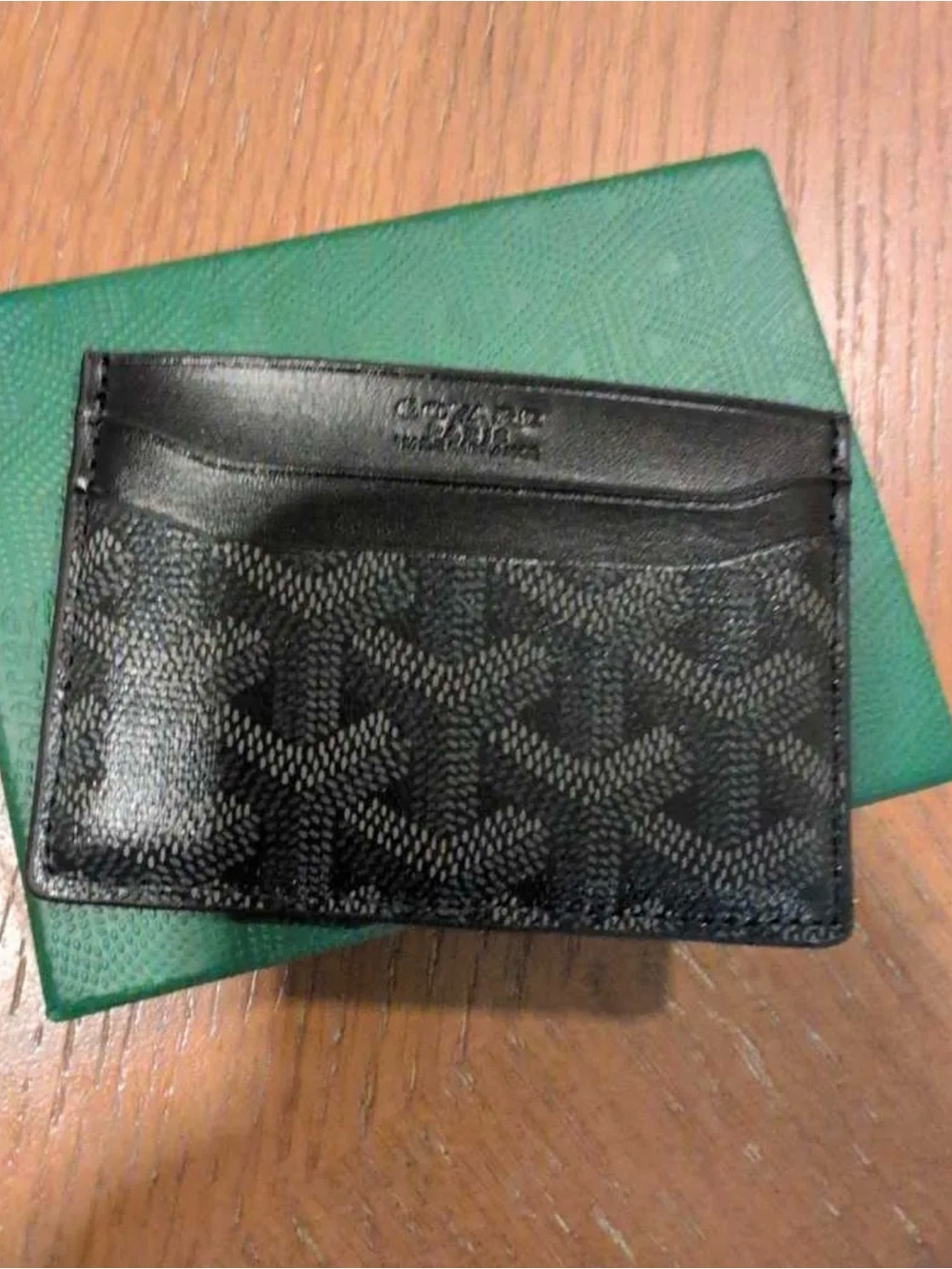 Goyard Black & Dark Gray Card Holder